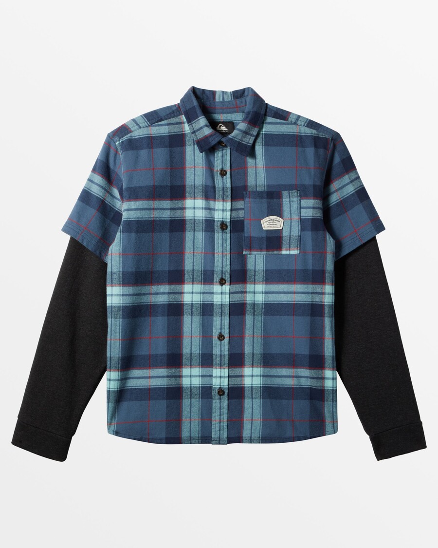Quiksilver Fantje 8-16 Check This Up Prevelika Majica Z Dolgimi Rokavi - Pomorska Akademija
