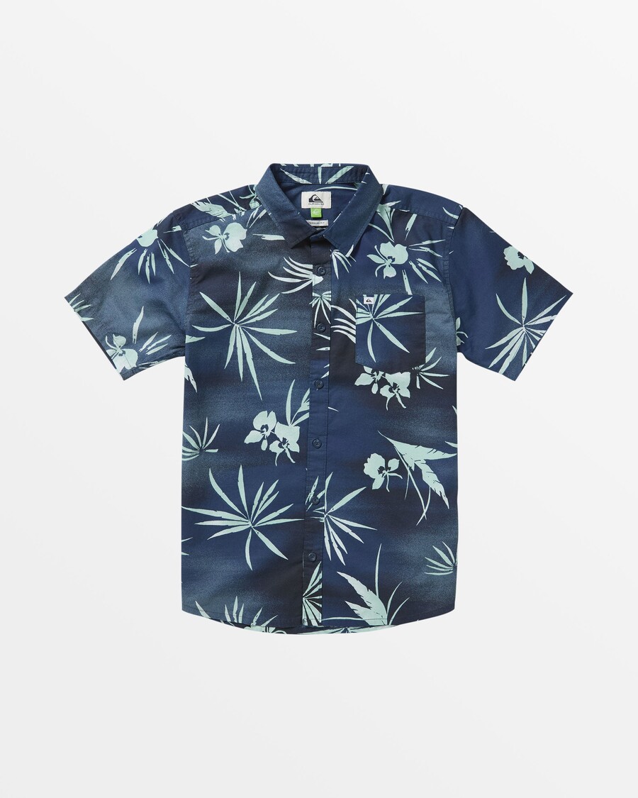 Quiksilver Boys 8-16 Fade Out κοντομάνικο πουκάμισο - ναυτική ακαδημία Fade Out