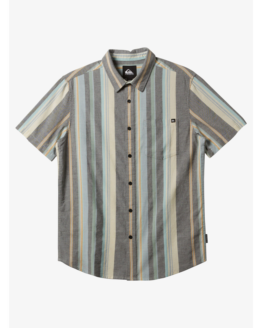 Quiksilver момчета 8-16 Оксфорд райе класическа риза с къс ръкав - черно Оксфорд райе Ss