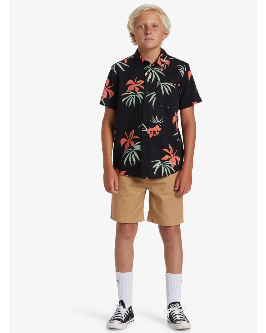 Quik Silver Boys 8-16 Apero Classic Lyhythihainen Paita - Musta Aop Mix Bag Ss