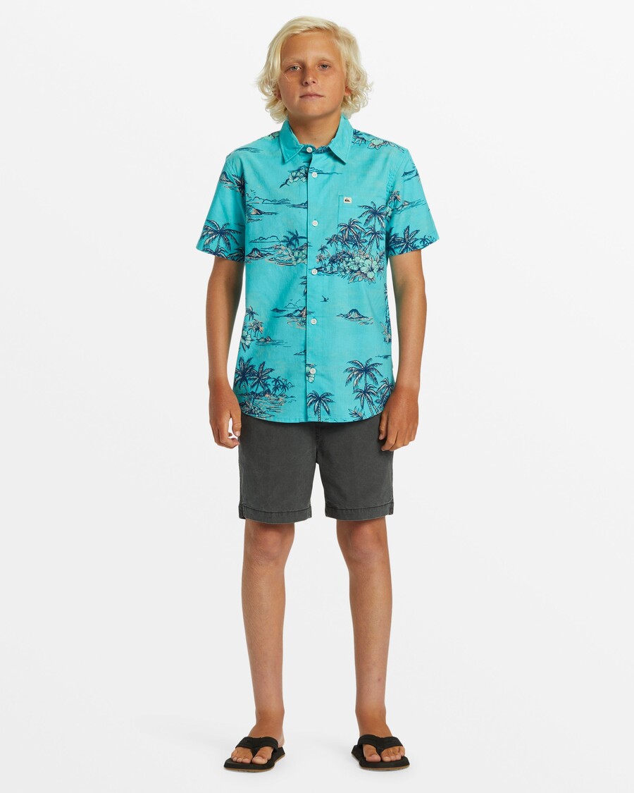 クイックシルバー ボーイズ 8-16 アペロ クラシック 半袖シャツ - カプリ
