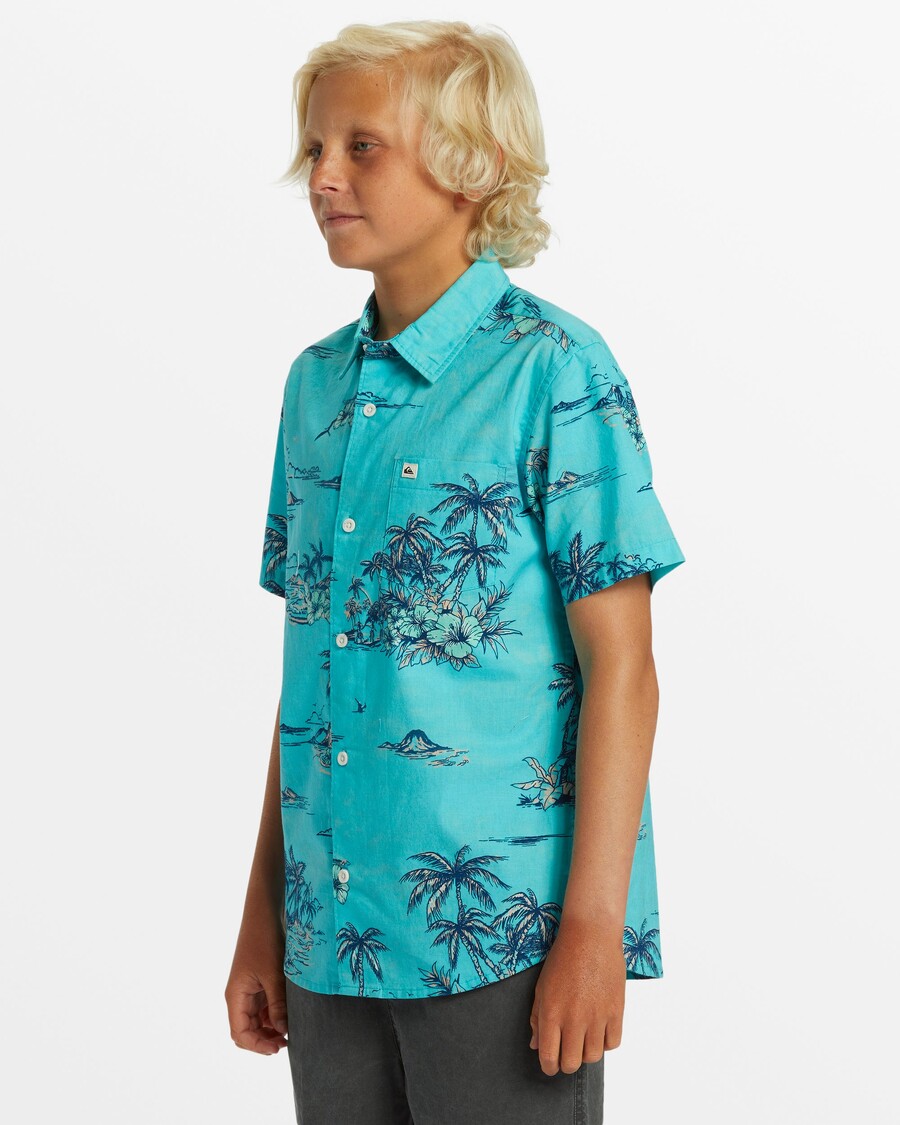 クイックシルバー ボーイズ 8-16 アペロ クラシック 半袖シャツ - カプリ
