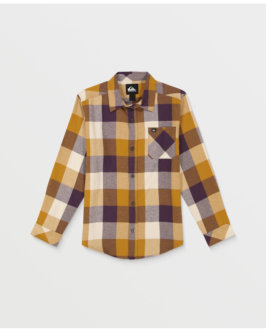 Quiksilver Boys 2-7 фланелена риза с дълъг ръкав - костно кафяво