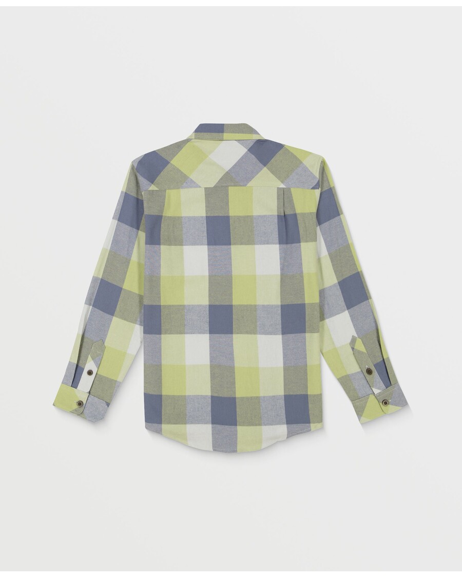 Quik Silver Boys 2-7 Mother Fly Long Sleeve Flannel Shirt - Winter Pear