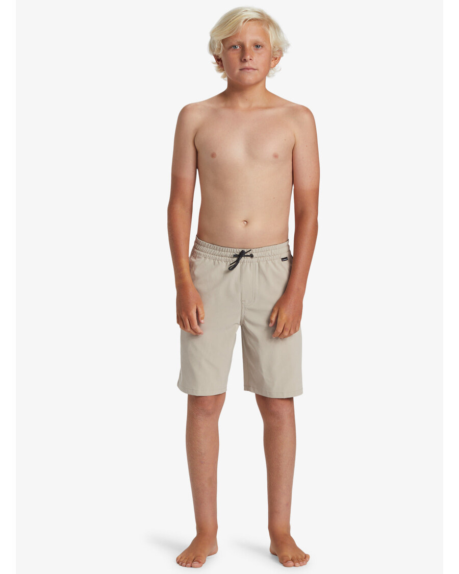 Quik Silver Pantalones Cortos Híbridos Taxer Anfibios De 17" Para Niños De 8 A 16 Años - Plaza Taupe