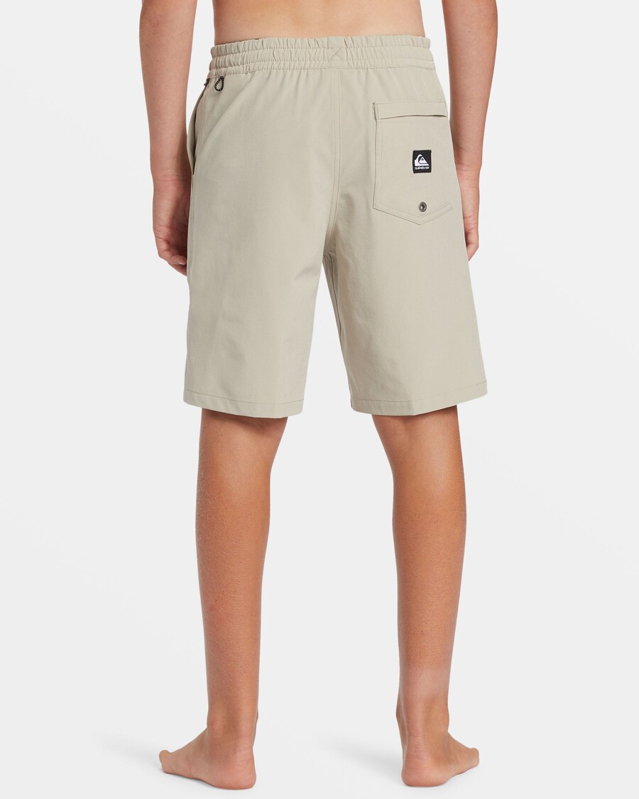Quik Silver Pantalones Cortos Híbridos Taxer Anfibios De 17" Para Niños De 8 A 16 Años - Plaza Taupe