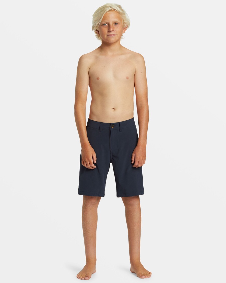Quik Silver Boys 8-16 Union Amphibian 17" Hybrid Shorts - Dark Navy