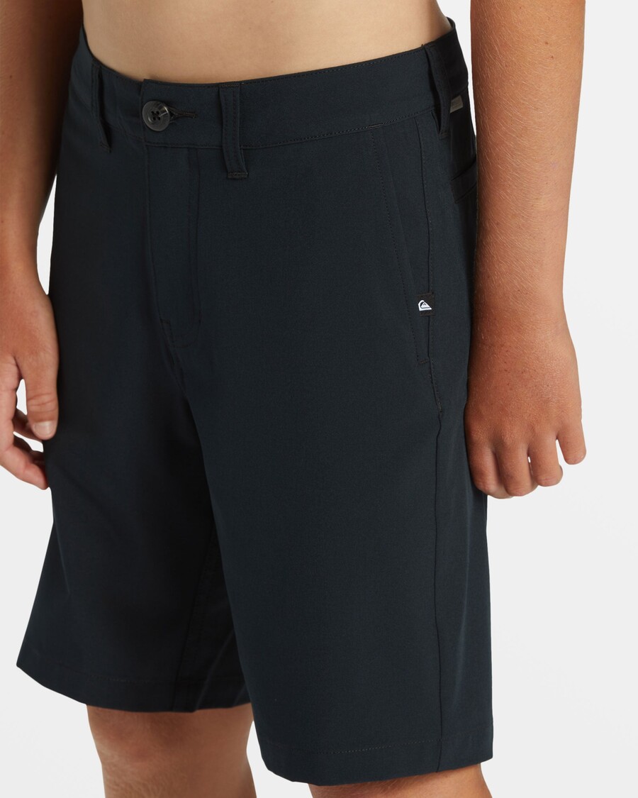 Quik Silver Boys 8-16 Union Amphibian 17" Hybrid Shorts - Black