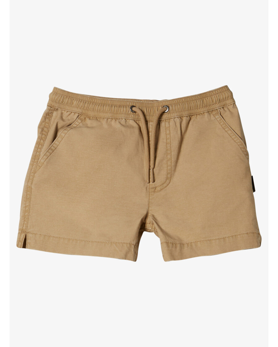 Quik Silver Boys 2-7 Taxer Elastic Waist Shorts - Khaki