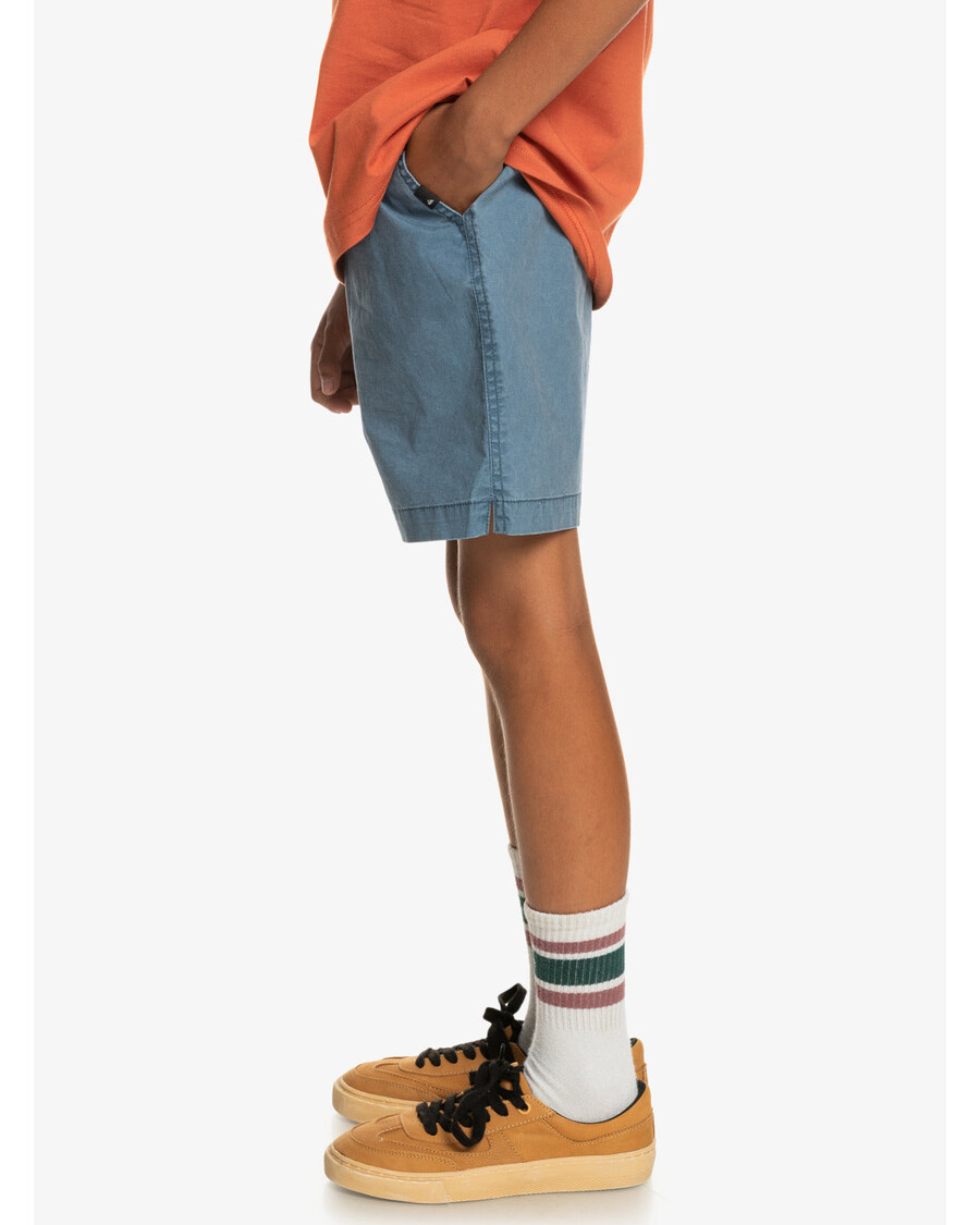 Quik Silver Boys 8-16 Taxer 15" Elastic Waist Shorts - Bering Sea
