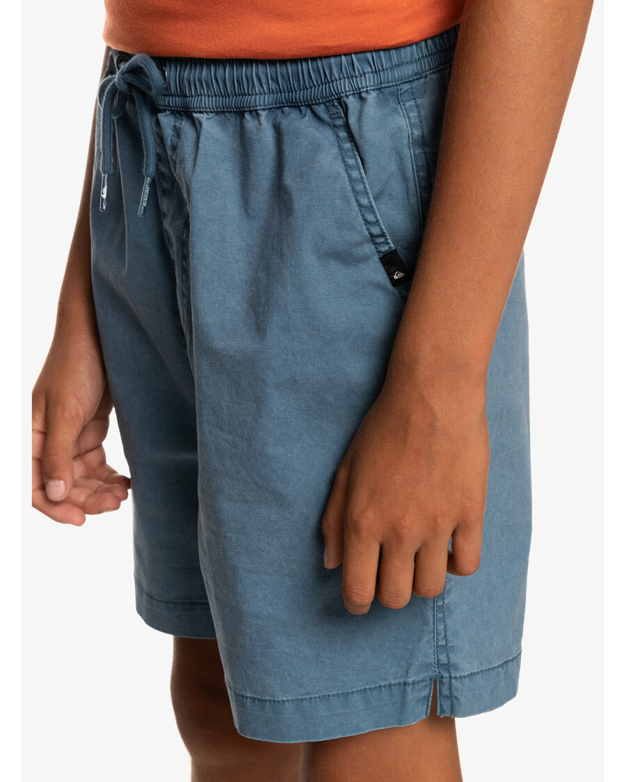 Quik Silver Boys 8-16 Taxer 15" Elastic Waist Shorts - Bering Sea