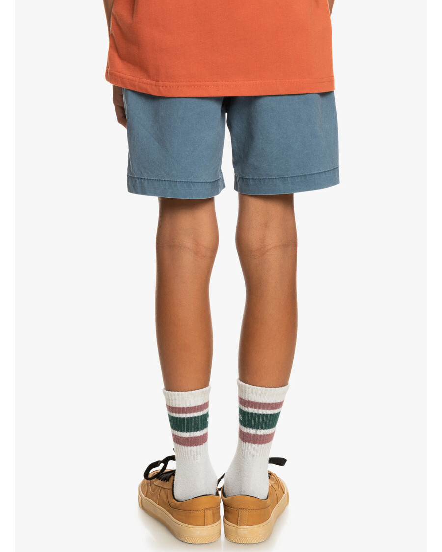 Quik Silver Boys 8-16 Taxer 15" Elastic Waist Shorts - Bering Sea