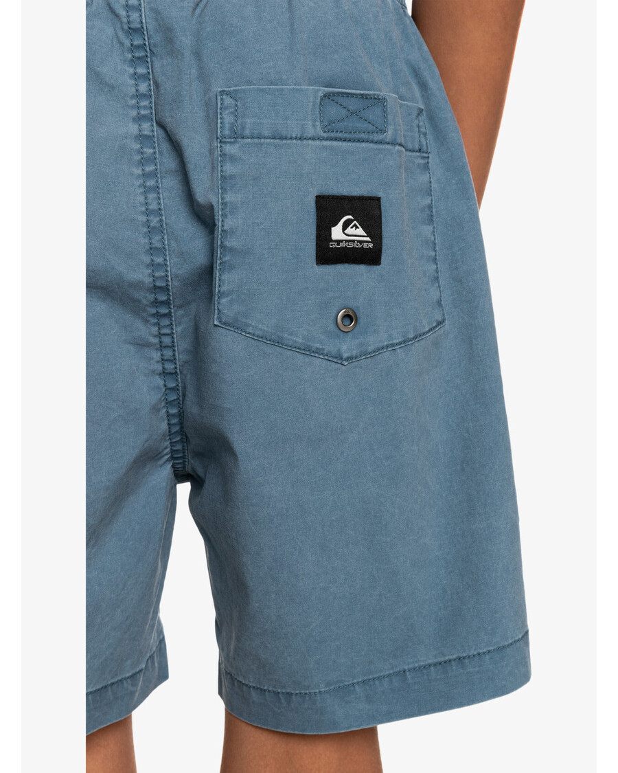 Quik Silver Boys 8-16 Taxer 15" Elastic Waist Shorts - Bering Sea