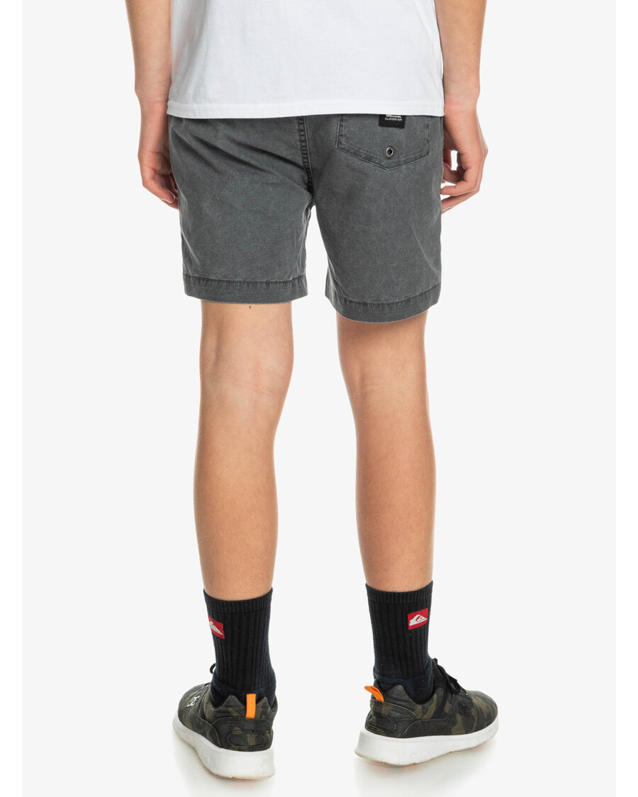 Quiksilver αγόρια 8-16 Taxer 15" ελαστικό σορτς μέσης - μαύρο