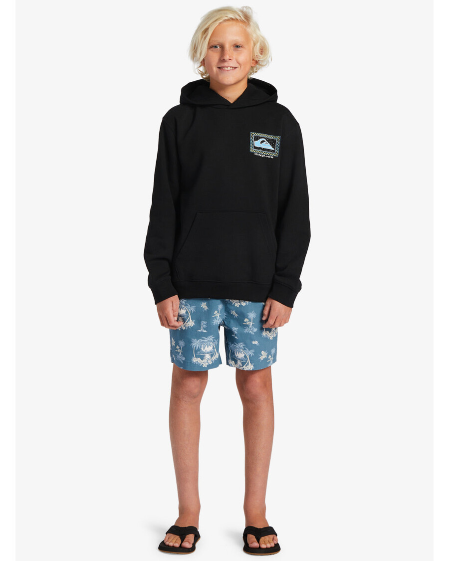Quik Silver Boys 8-16 Perfect Peaking Stingrayhoody Pullover Sweatshirt - Black