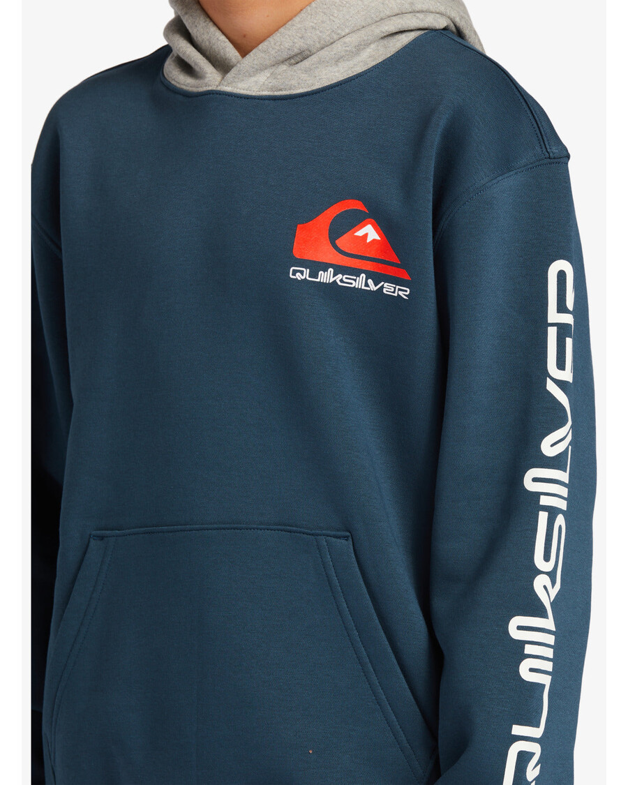 Quik Silver Boys 8-16 Omni Logo Block Hood Pullover Sweatshirt - Midnight Navy