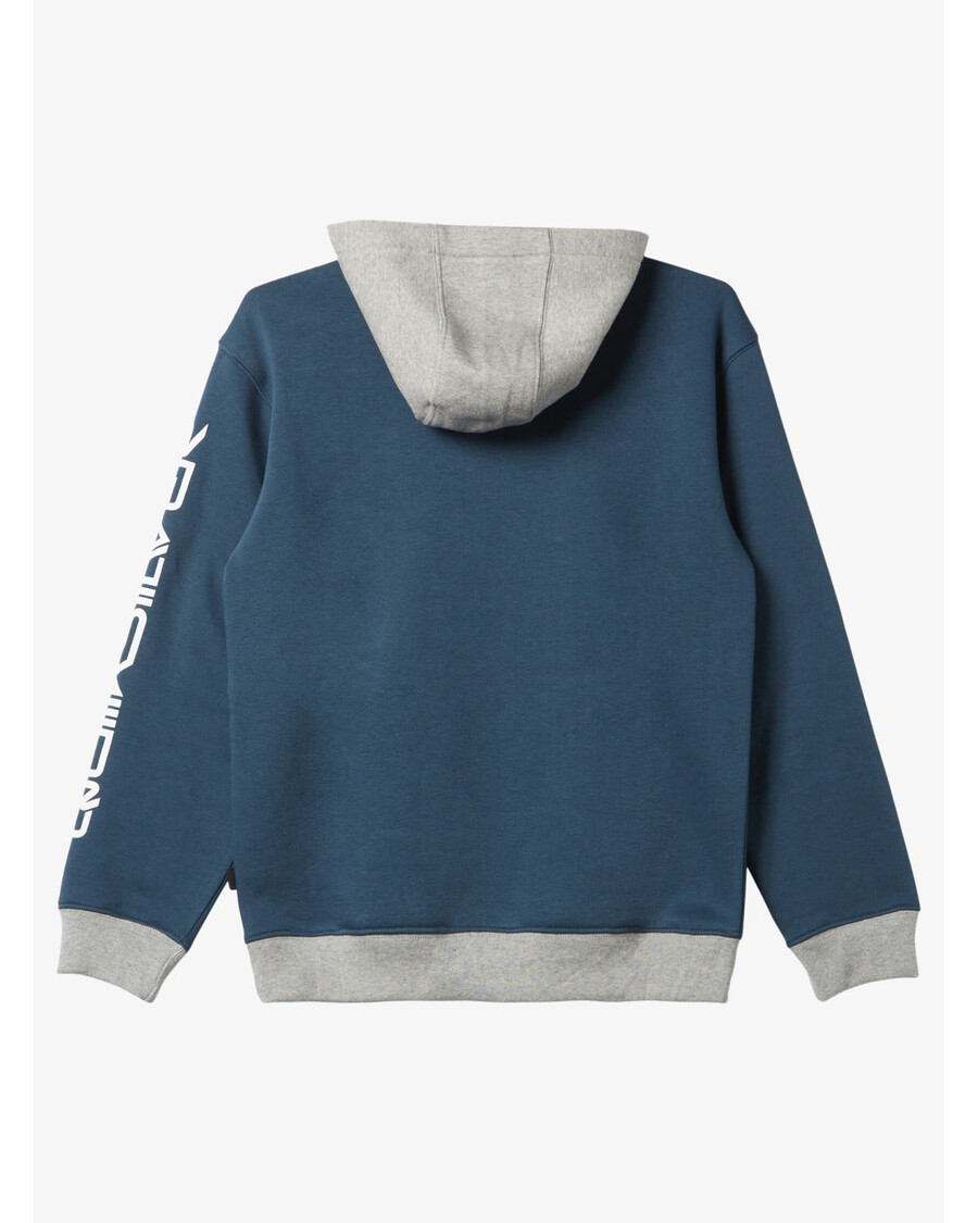 Quik Silver Boys 8-16 Omni Logo Block Hood Pullover Sweatshirt - Midnight Navy