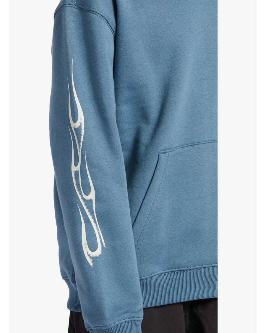 Quik Silver Boys 8-16 Power Session Hoody Round Toe Pullover Sweatshirt - Aegean Blue