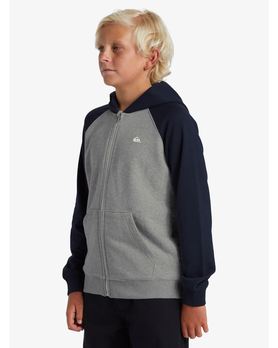 Quiksilver Boys 8-16 Easy Day φούτερ πουλόβερ με φερμουάρ - σκούρο ναυτικό