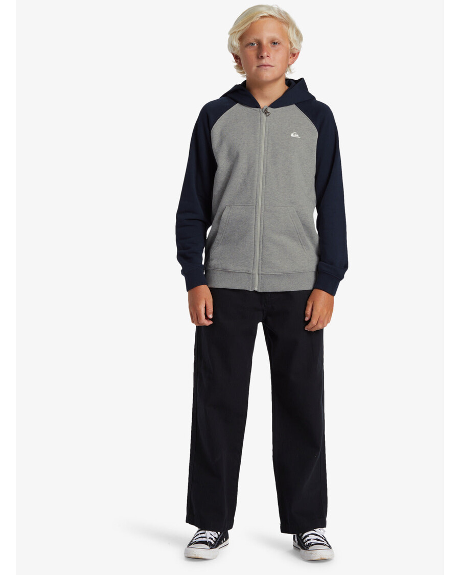 Quiksilver Boys 8-16 Easy Day φούτερ πουλόβερ με φερμουάρ - σκούρο ναυτικό