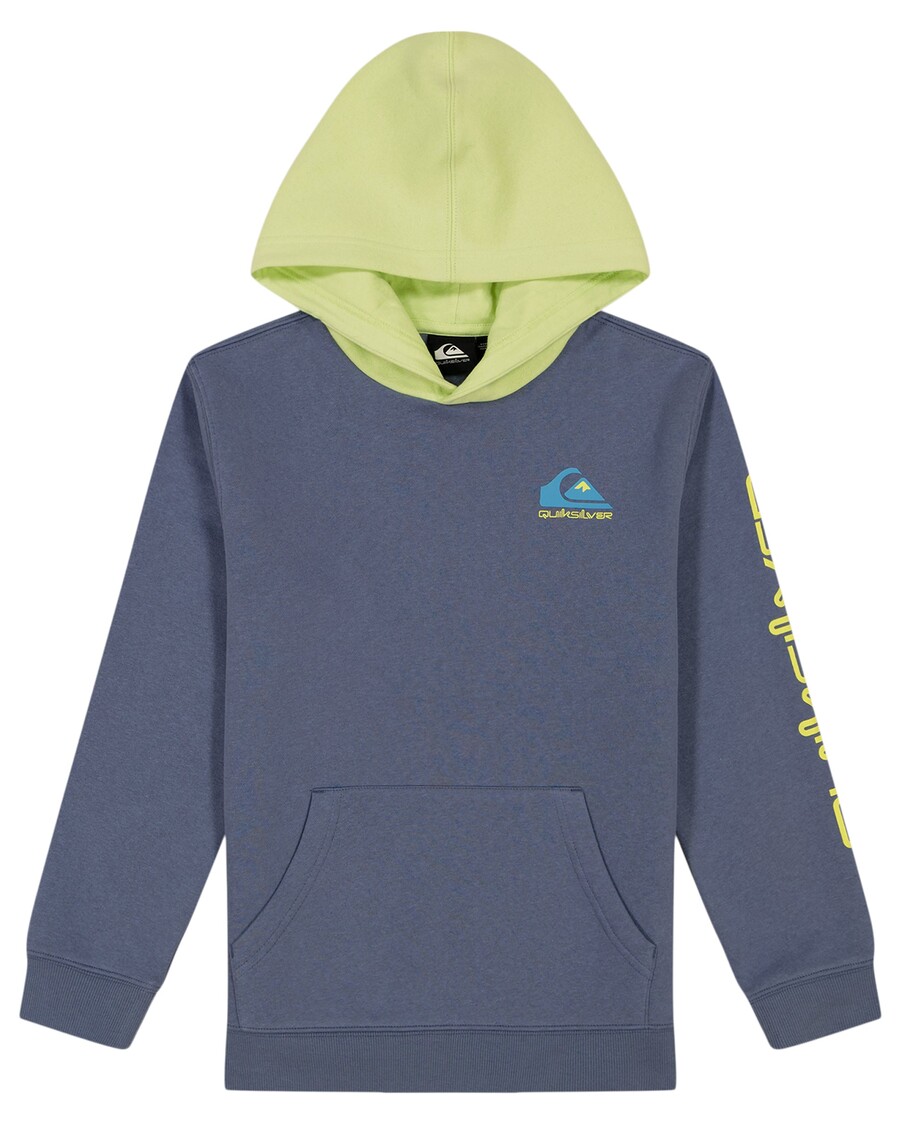Quik Silver Boys 8-16 Colorblock Hoodie - Flint Stone
