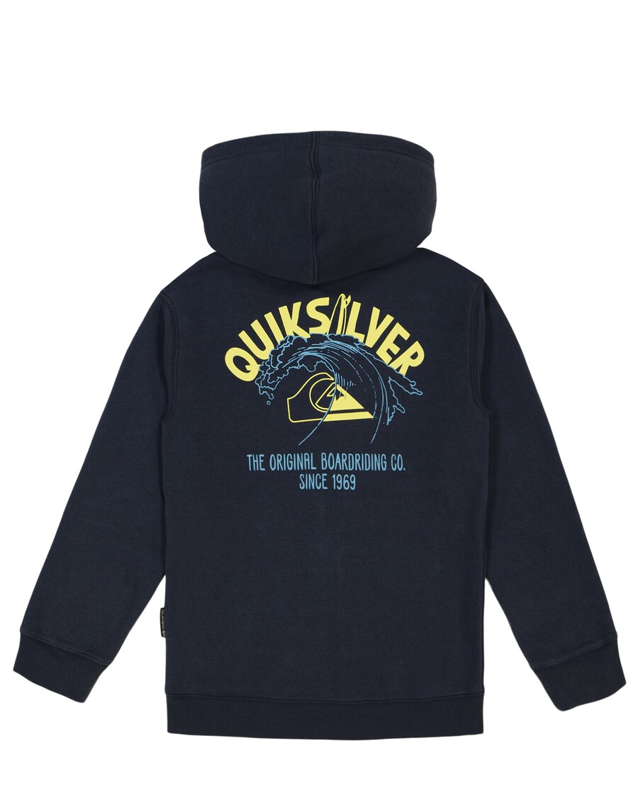Quik Silver Boys 8-16 Over The Wave Hoodie - Dark Navy