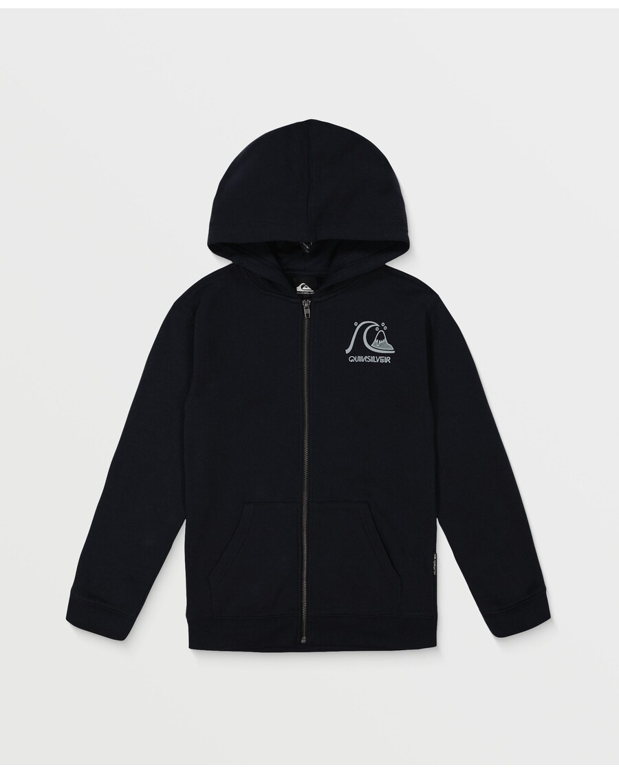 Quik Silver Boys 2-7 Graphic Zip Hoodie - Black