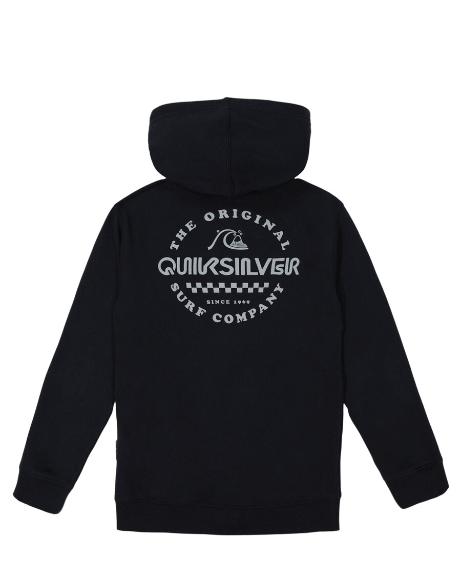Quik Silver Boys 8-16 Graphic Zip Hoodie - Black