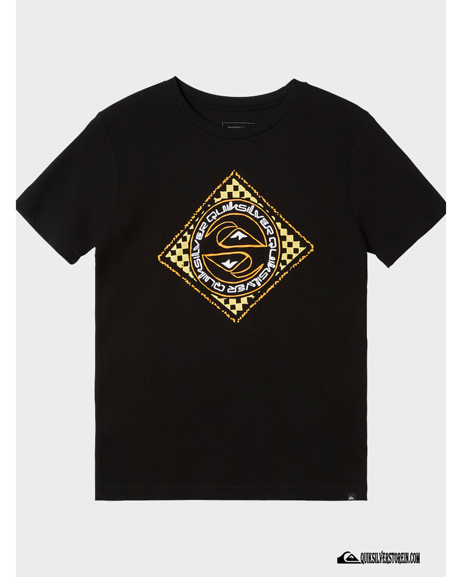 Majica S Kratkimi Rokavi Quiksilver Za Fante 8-16 - črna