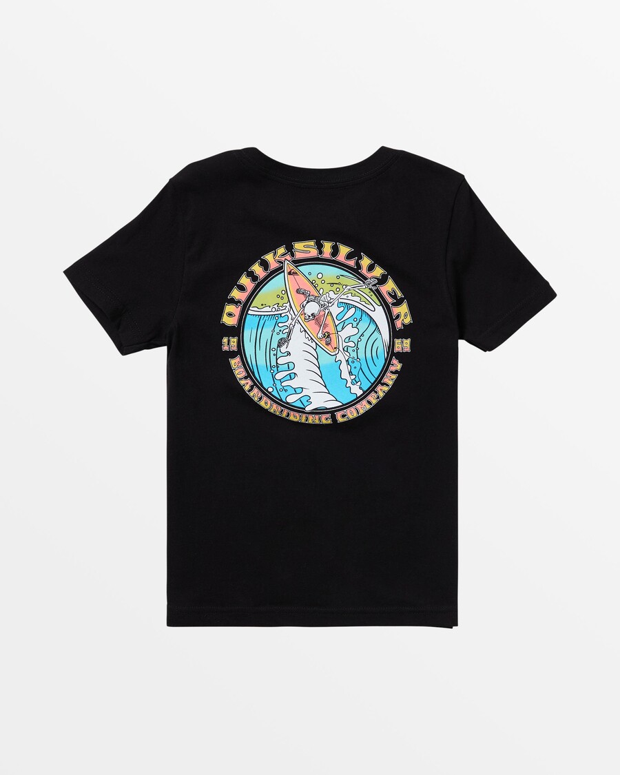 Quiksilver Jungen 2–7 T-Shirt Mit Druckknöpfen Auf Der Rückseite – Schwarz