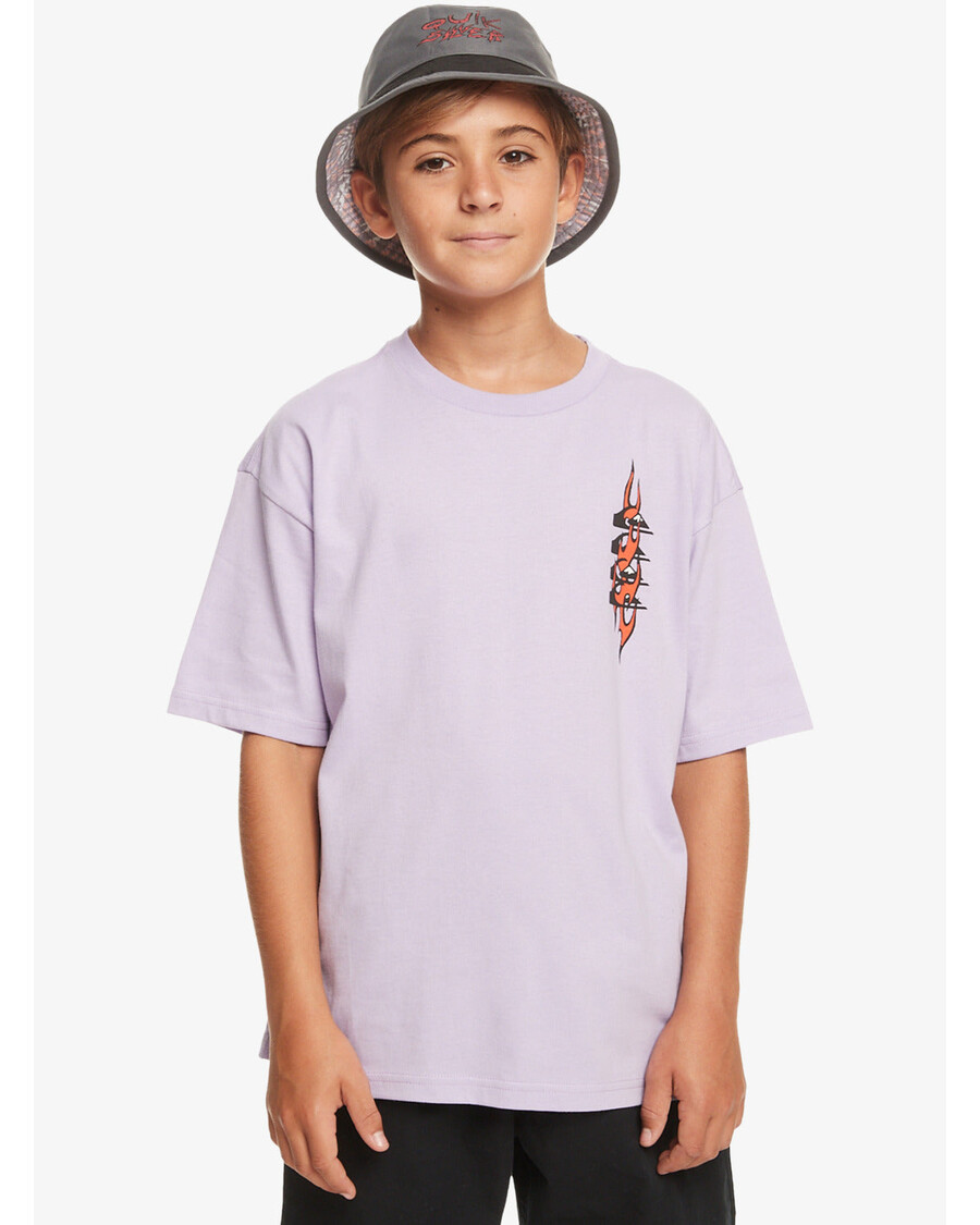 T-shirt Quiksilver Boys 8-16 Radical Times - μωβ τριαντάφυλλο