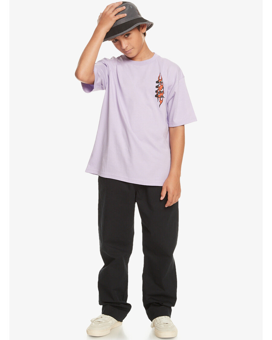 T-shirt Quiksilver Boys 8-16 Radical Times - μωβ τριαντάφυλλο