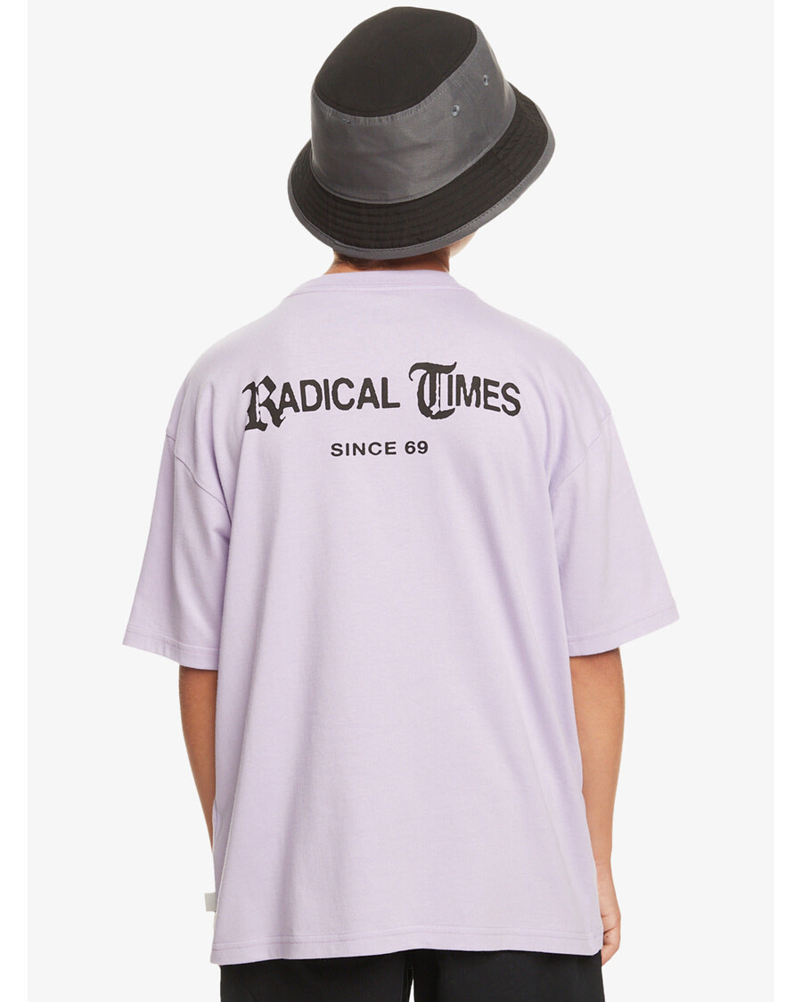 T-shirt Quiksilver Boys 8-16 Radical Times - μωβ τριαντάφυλλο