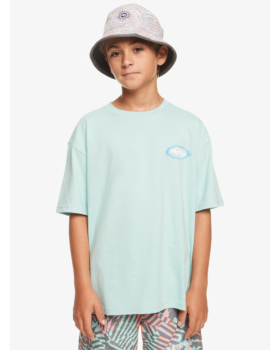 חולצת טי Quiksilver בנים 8-16 Visions - טורקיז פסטל