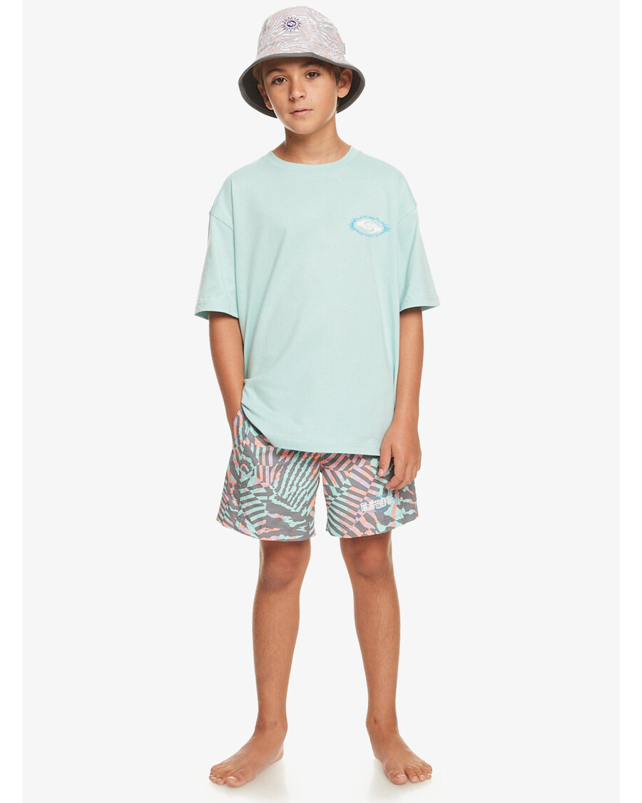 חולצת טי Quiksilver בנים 8-16 Visions - טורקיז פסטל