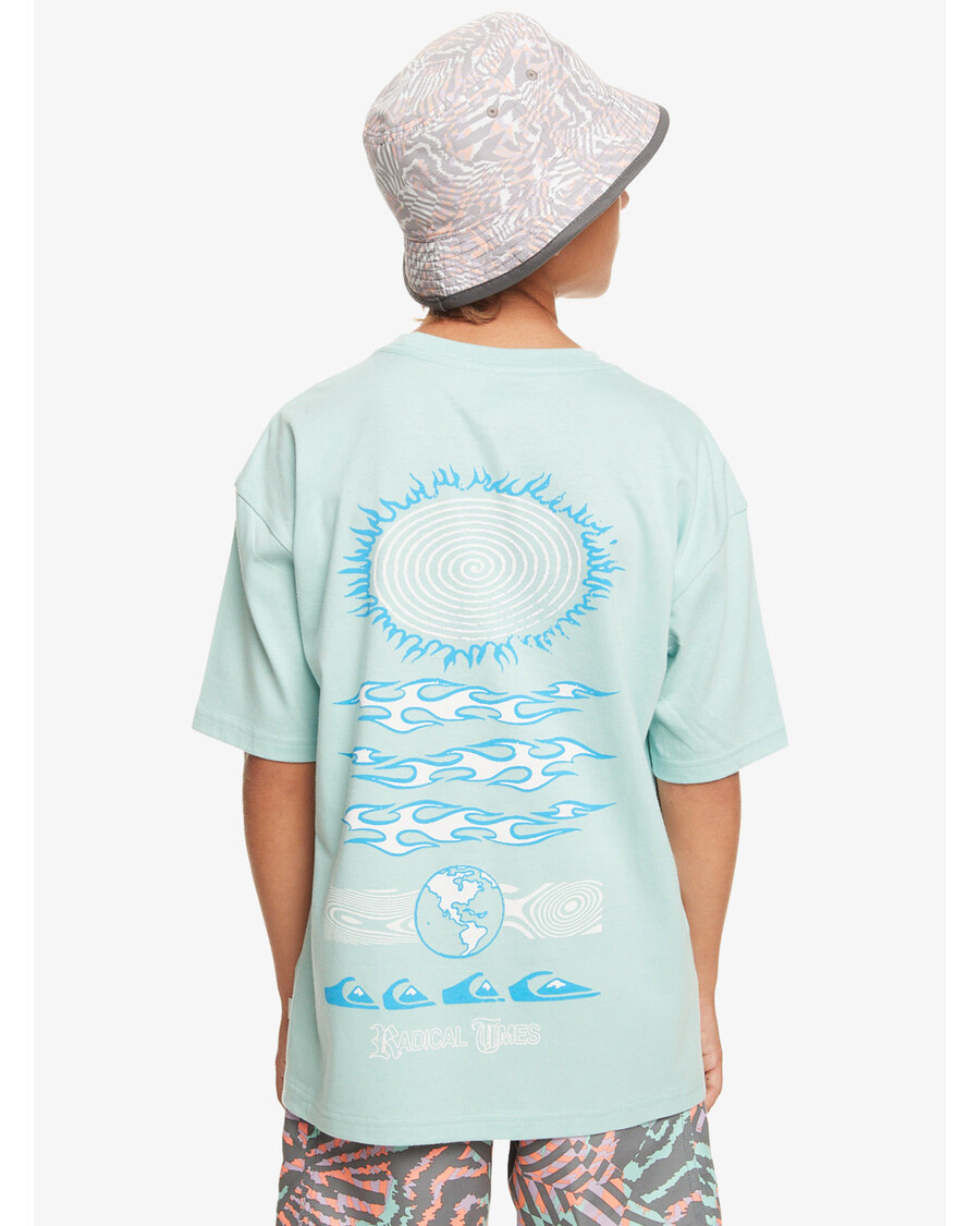 חולצת טי Quiksilver בנים 8-16 Visions - טורקיז פסטל