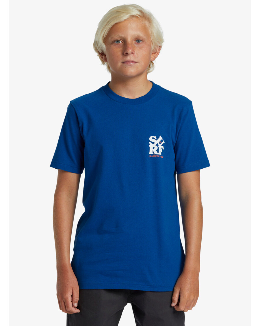 Quik Silver Boys 8-16 Surf T-Shirt - Monaco Blue