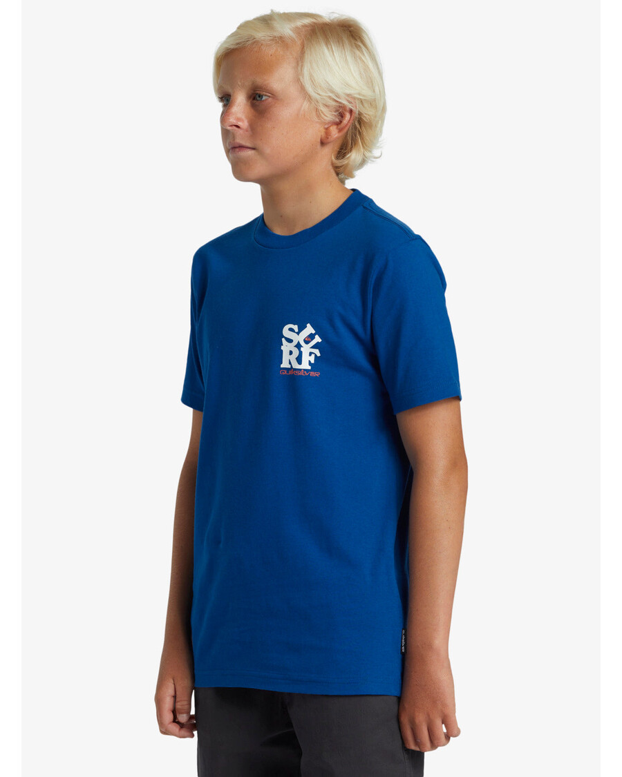 Quik Silver Boys 8-16 Surf T-Shirt - Monaco Blue