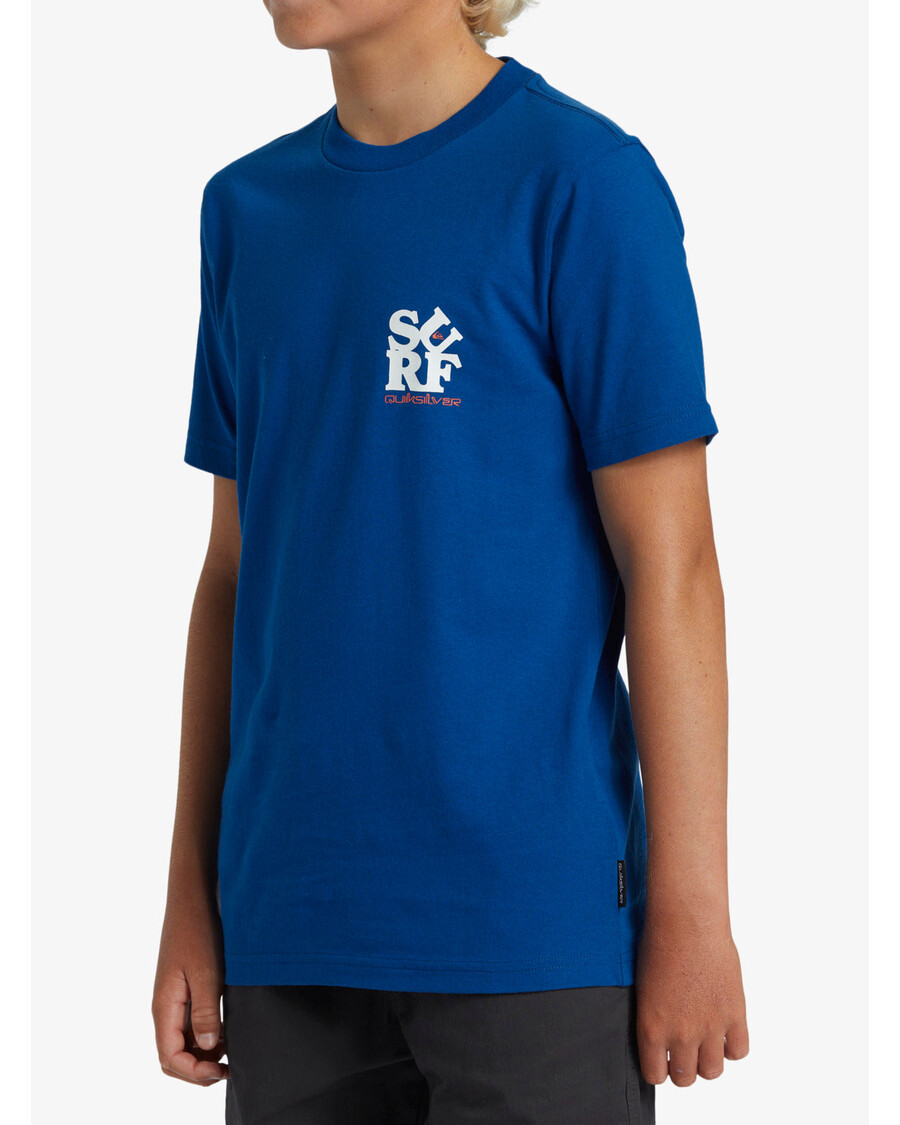 Quik Silver Boys 8-16 Surf T-Shirt - Monaco Blue