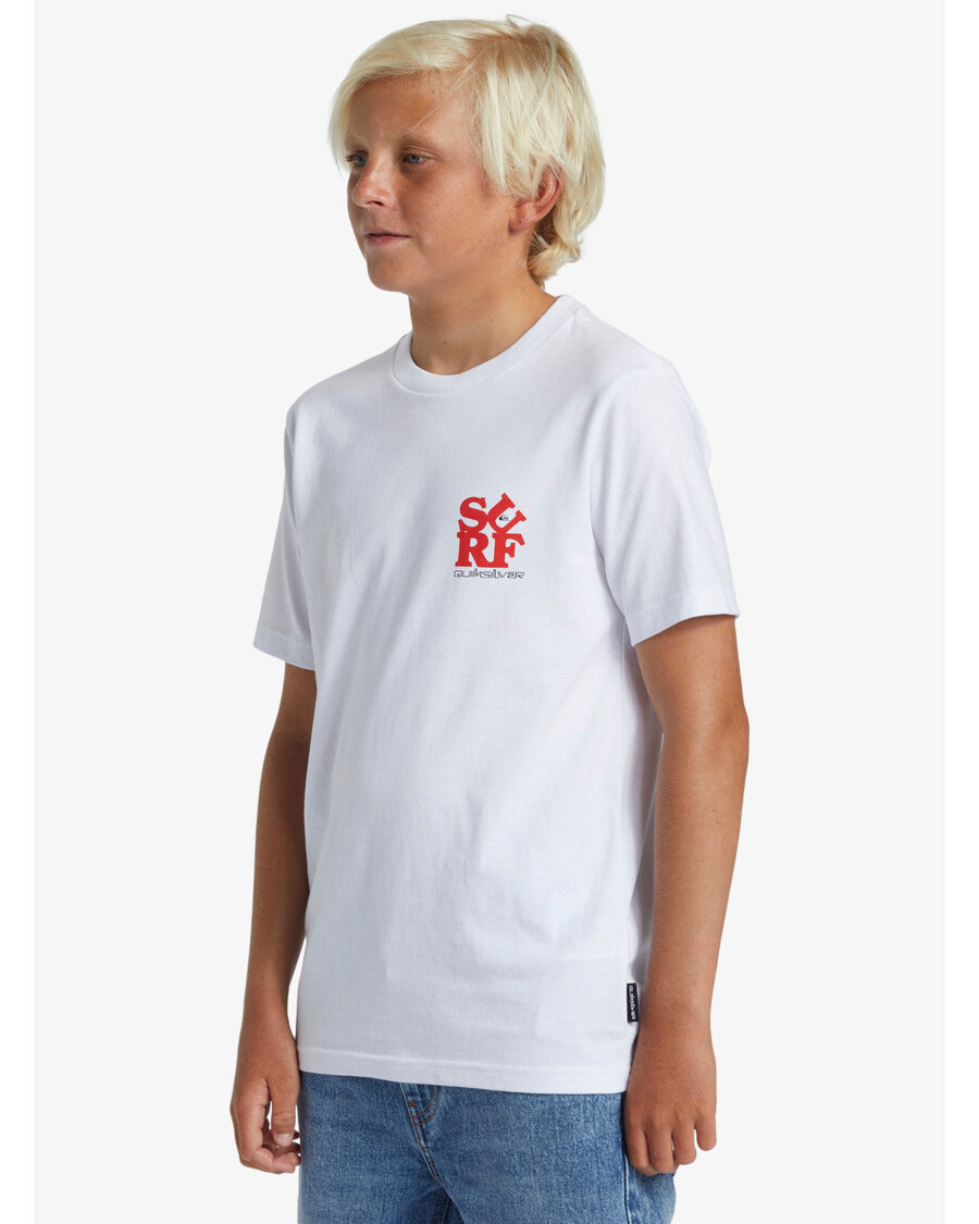Quik Silver Boys 8-16 Surf T-Shirt - White