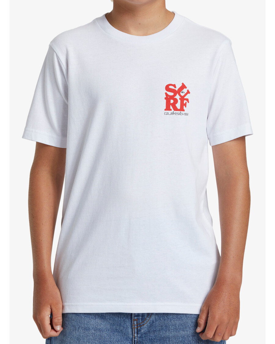Quik Silver Boys 8-16 Surf T-Shirt - White