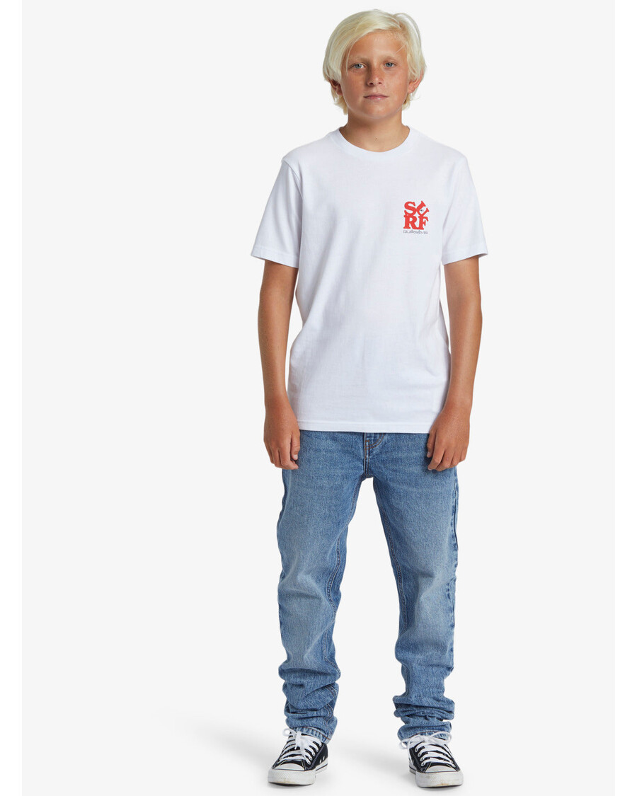 Quik Silver Boys 8-16 Surf T-Shirt - White