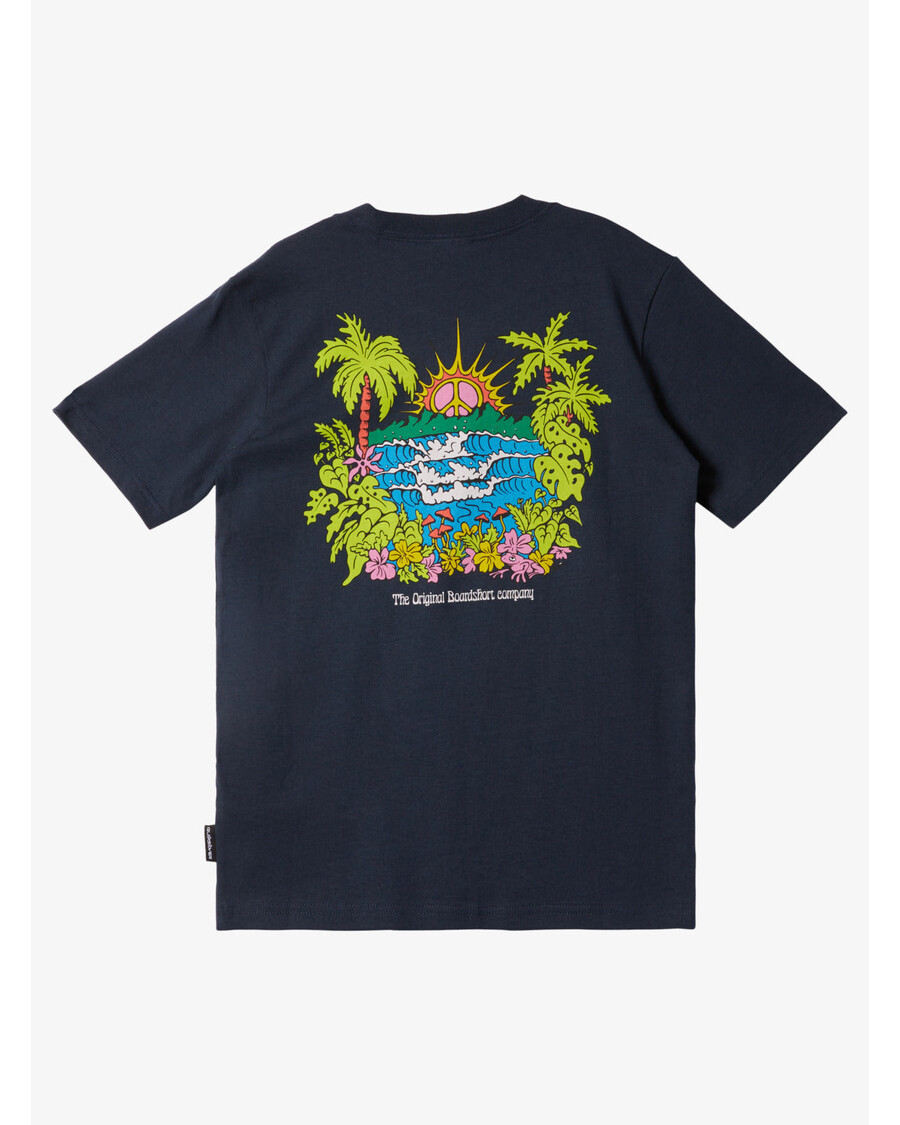Quiksilver Boys 8-16 Island Sunrise T-paita - Tumma Laivastonsininen