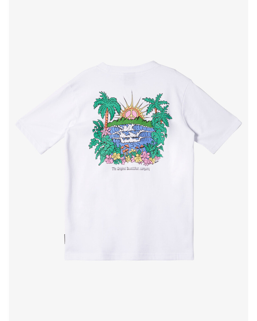 Quik Silver Boys 8-16 Island Sunrise T-Shirt - White