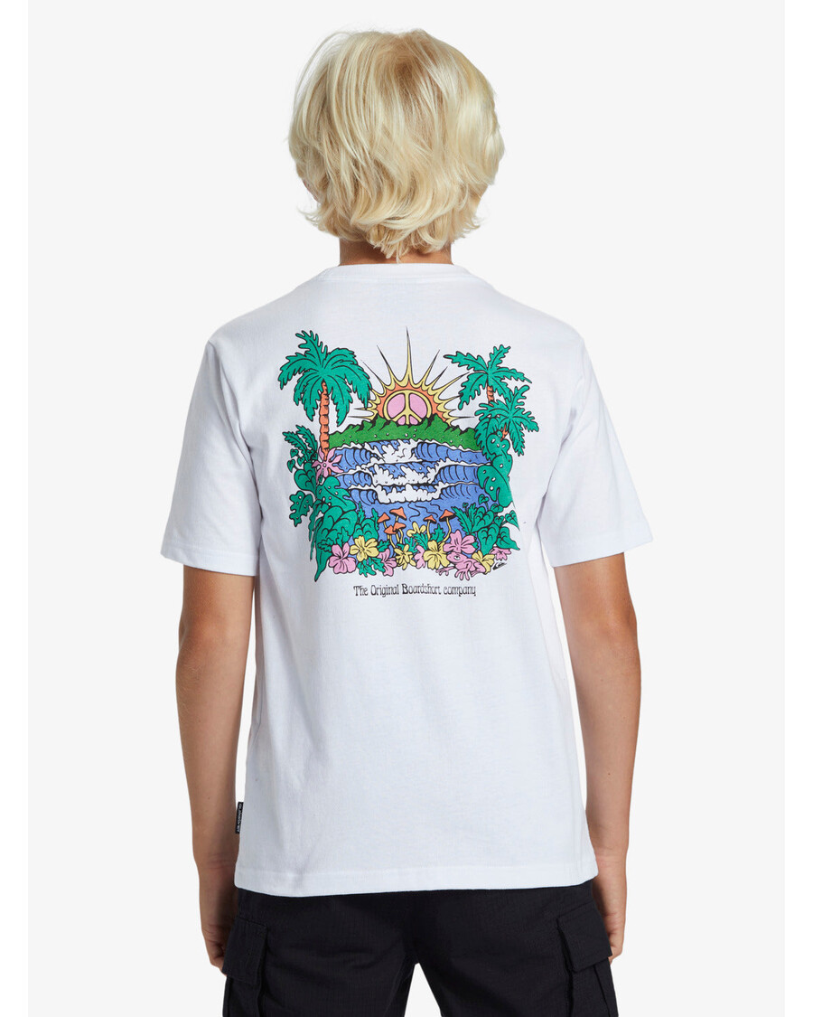 Quik Silver Boys 8-16 Island Sunrise T-Shirt - White