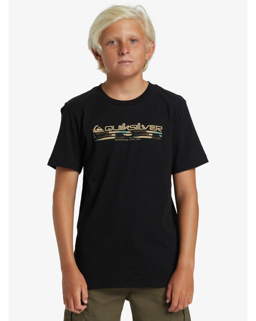 Quiksilver Fiú 8-16 éves Omni Fill Póló - Fekete