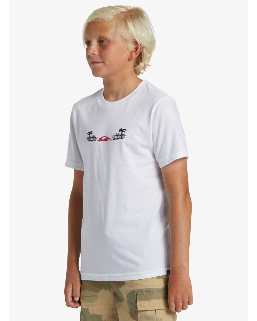 חולצת טי Quiksilver Boys 8-16 Surf Core - לבן