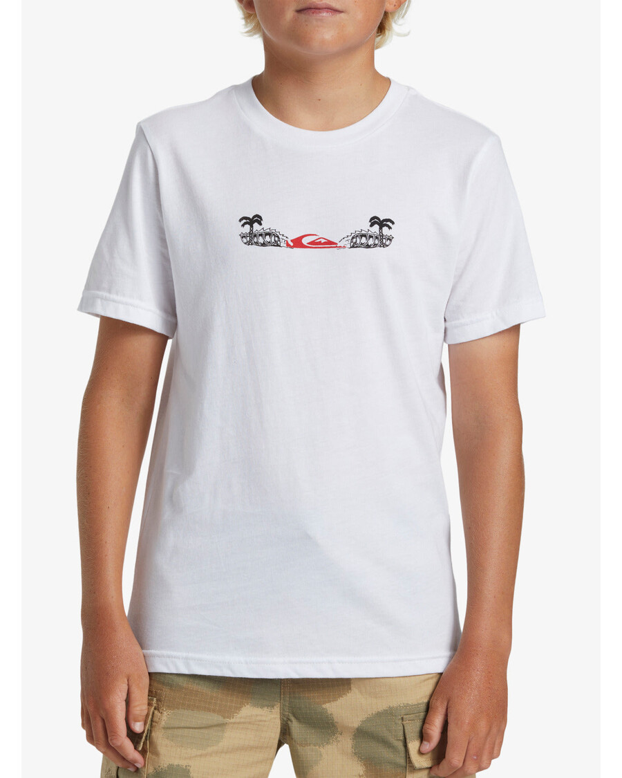 חולצת טי Quiksilver Boys 8-16 Surf Core - לבן