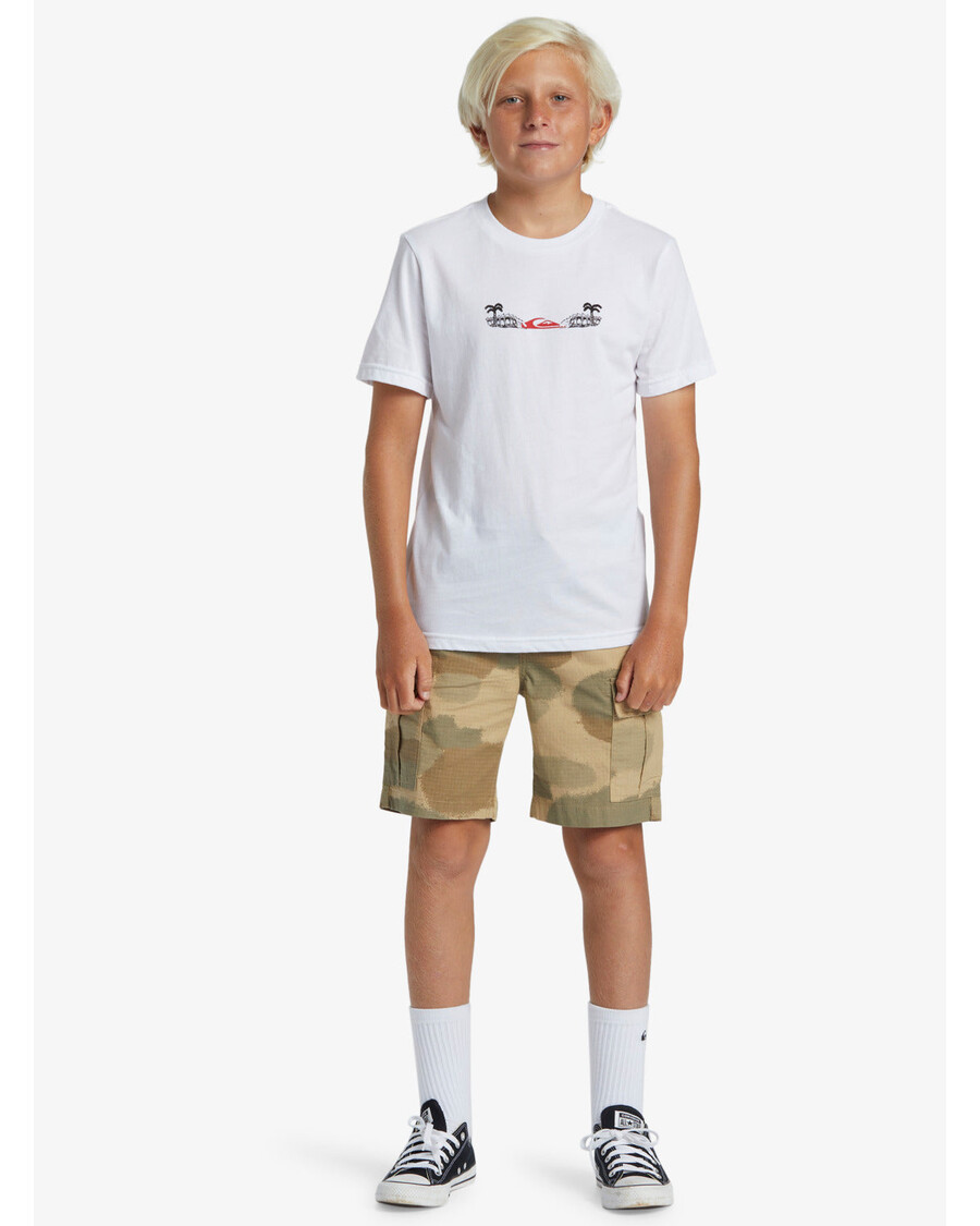 חולצת טי Quiksilver Boys 8-16 Surf Core - לבן