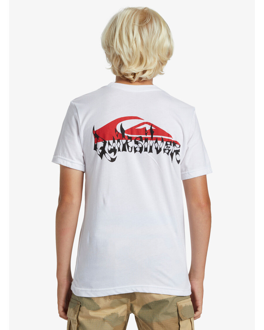 חולצת טי Quiksilver Boys 8-16 Surf Core - לבן